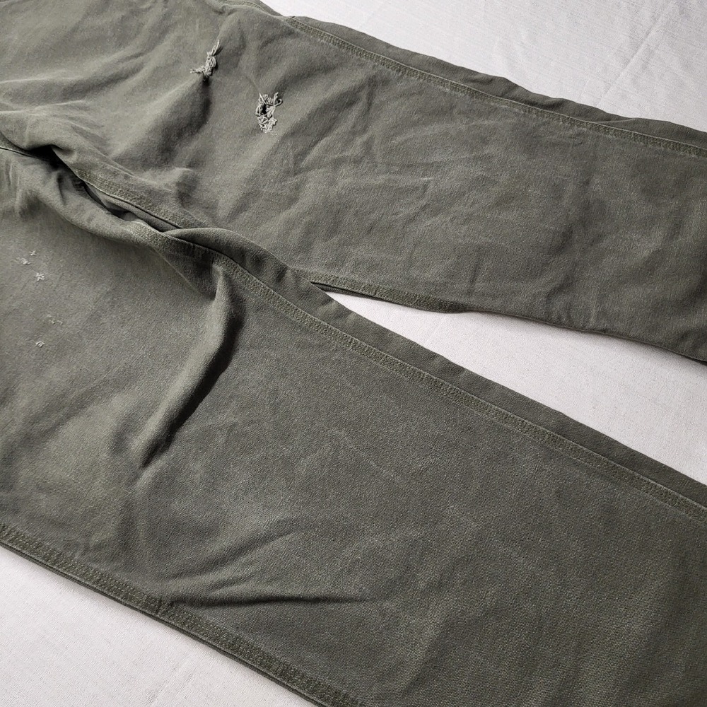 Carhartt Canvas Work Pants Mens Actual 36/33 Green Relaxed Carpenter Distressed - Picture 9 of 16